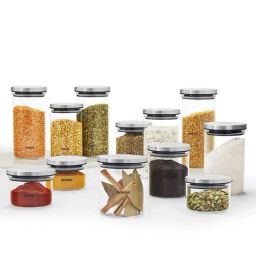 Borosil Transparent Glass Jar & Container (600ml)-picture-3