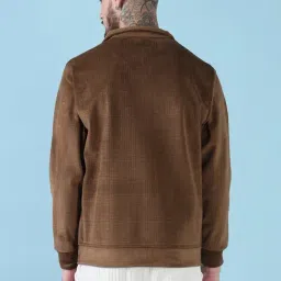 showoffff Showoff Brown Cotton Slim Fit Checks Jacket image 2