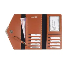 SCHARF Tan Solid Bi-Fold Wallet for Women image 4