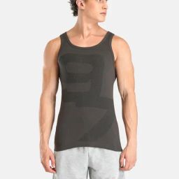 FCUK Brown Cotton Print Sleeveless Vests-picture-43