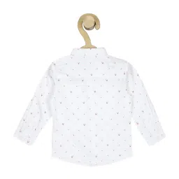 Allen Solly Junior White Cotton Printed Full Sleeves Shirt image 2