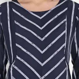 Mammas Maternity Women Striped Maternity A-Line Midi Dress image 5