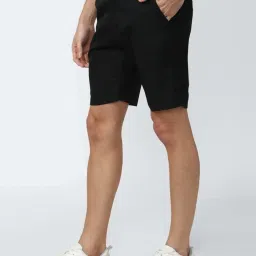 Peter England Black Slim Fit Shorts image 3