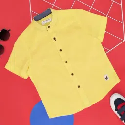 Pantaloons Junior Yellow Cotton Regular Fit Shirt-picture-21