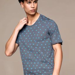 Vimal Jonney Navy Blue Regular Fit Printed T-Shirt-picture-40