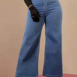 Miss Chase A+ Blue Denim Solid Jeans-picture-23