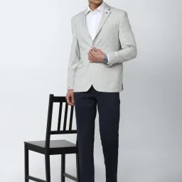 Van Heusen Grey Slim Fit Checks Blazer image 5