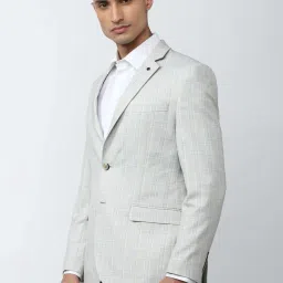 Van Heusen Grey Slim Fit Checks Blazer image 3