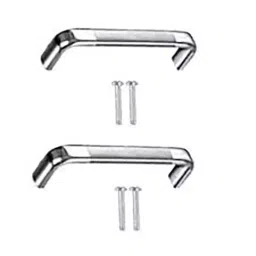 GENERIC 203.2 mm (8 Inch) Stainless Steel Chrome D Type Drawer Pull Handle (Pack of 12) image 2
