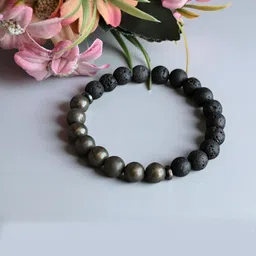 Gems Guru Unisex Grey Melange Metal Crystals Drawstring Bracelet-image-58