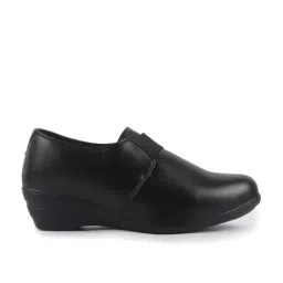 Fausto Women's Black Wedge Loafers-picture-29