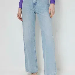 Cover Story Blue Regular Fit High Rise Jeans-image-86