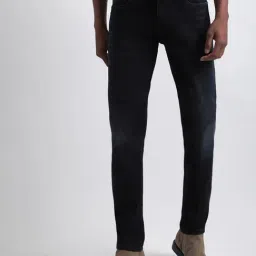 Iconic Men Washed Slim Tapered Fit Cotton Jeans-picture-27