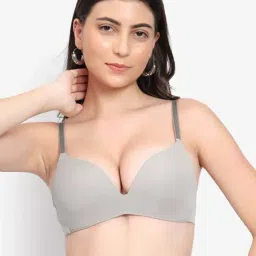 PARKHA Grey Plunge Bra-picture-11