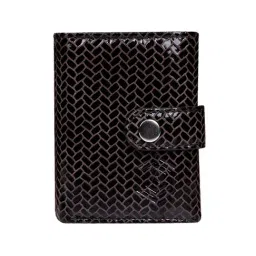 Arista Vault Brown Geometric Small Leather Tri-Fold Wallet For Men-picture-11