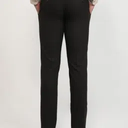 Raymond Dark Grey Checked Regular Fit Trousers image 2