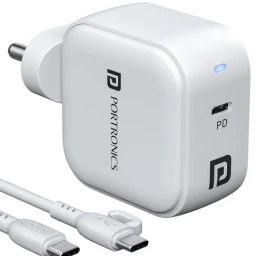 Portronics 45W Adapto 45C Type C Superfast Charger Adaptor With Type C Cable-picture-27