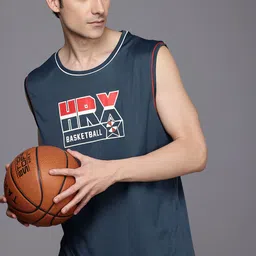 HRX by Hrithik Roshan Men Brand Logo Printed Basketball Rapid-Dry T-shirt-picture-30