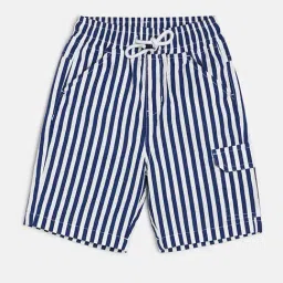 MINIKLUB Kids White & Navy Striped Shorts-image-58
