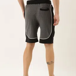 ARISE Men Grey Melange Solid Regular Fit Pure Cotton Shorts image 2