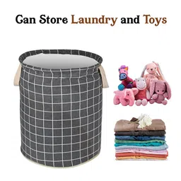 Kuber Industries Checked 3 Pieces Foldable Laundry Bag image 4