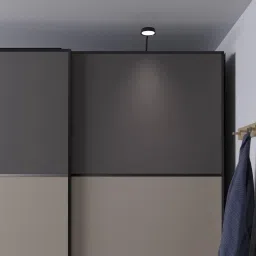 ikea pax / mehamn Wardrobe, dark grey/double sided dark grey, 150x66x236 cm image 2