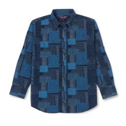 Gini & Jony Kids Navy Printed Full Sleeves Shirt-picture-22