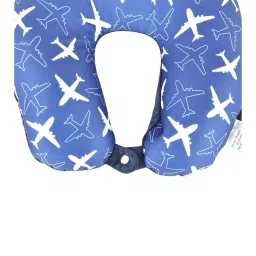 Premsons Cushy Travel Neck Pillow With 360-Degree Head Support Printed, Blue image 4