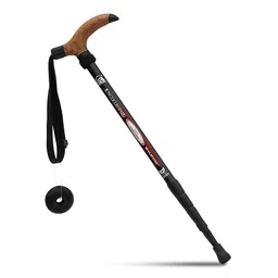 bygytyo Begator T-Shaped Handle Retractable Aviation Aluminum Alloy Alpenstock Adjustable Telescopic Pole Anti Shock Walking Hiking Stick image 1