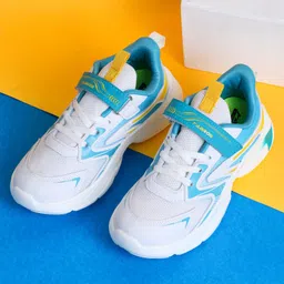 ABROS Colour Blocked Velcro Closure Shoes - Off White & Sea Green-picture-22