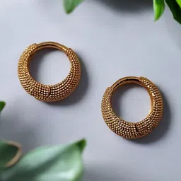 SHREE KRISHNA SHOPPING Unisex Gold-Plated Brass Earrings-picture-41