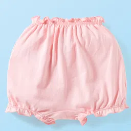 Babyoye Disney Single Jersey Knit Mid Thigh Bloomers With Winnie the Pooh Graphics Pack of 2 - Pink & White image 5