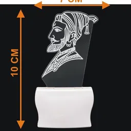 1ST TIME White & Transparent 3D Illusion LED Plug Night Lamps image 5