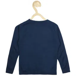 Allen Solly Junior Navy Cotton Regular Fit Full Sleeves Sweater image 2