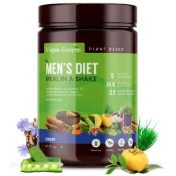 Vegan Greens Men Diet Meal in a Shake With Ayurvedic Herbs- Healthy Meal Replacement Shake For Weight Management, Calorie Control Metabolism & Immunity (1 Kg, Chocolate)-image-2