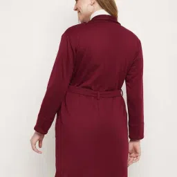 BRINNS Burgundy Fleece Coat image 2