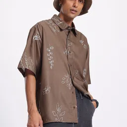 Kook N Keech Modern Floral Oversized Drop-Shoulder Shirt-picture-17