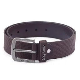 Being Human Brown Leather Wide Belt for Men image 1