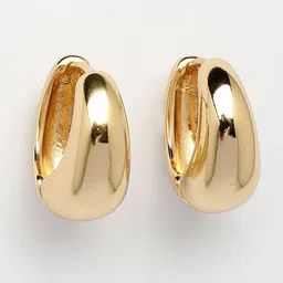 Scintillare By Sukkhi Gold Plated Chunky Circular Shaped Hoop Earrings image 2