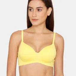 Rosaline by Zivame Yellow Non Wired Padded T-Shirt Bra-picture-12