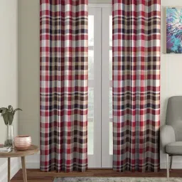 Klotthe Multicolor Cotton 9 Ft. Long Door Curtain - Set of 2-image-84