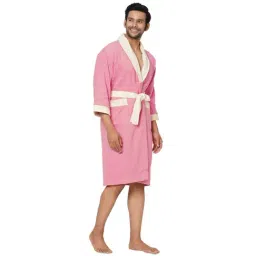 Spaces Cloudz Solid Pink Cotton Bathrobes-picture-44