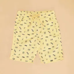 Pantaloons Junior Yellow Cotton Printed Shorts image 2