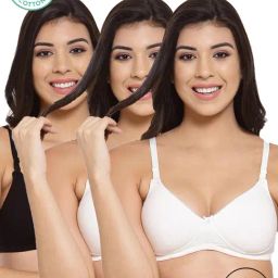 Inner Sense Black & White Full Coverage T-Shirt Bra - Pack of 3-picture-41