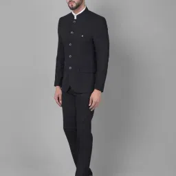 Crimsoune Club Black Slim Fit Two Piece Suits image 3