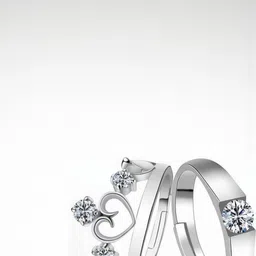 Teeragaj Set Of 2 Stone-Studded Adjustable Finger Rings image 1