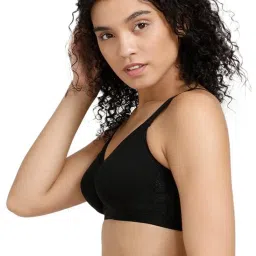 Rosaline By Zivame Black Non Wired Non Padded Bra image 3
