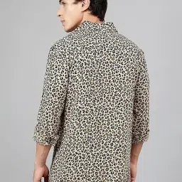 Hancock Beige Relaxed Fit Print Shirts image 2