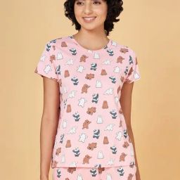 Dreamz by Pantaloons Pink Cotton Printed T-Shirt-picture-2