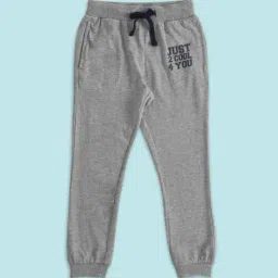 Pantaloons Junior Grey Cotton Printed Trackpants-picture-28
